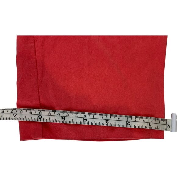 Mario Serrani Womens Pants Sz 14 Orange Ankle Tapered Leg Stretch - Picture 6 of 10